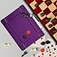 SIQUK 2 Stück Magnetisches Würfeltablett Rechteckiges Würfelbrett Faltbar Würfelbretter Samt Leder Würfelteller für Dungeons and Dragons (Violett, Himmelblau)