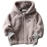 Happy Cherry Baby Boys Girls Fleece Winter Jacket Thick Fleece Warm Cardigan Long Sleeve Faux Fur Ja