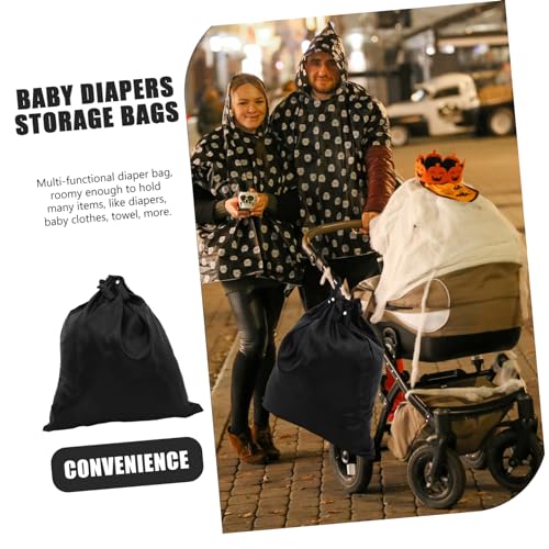 Bolsa de almacenamiento para pañales multiusos negra miniatura 7