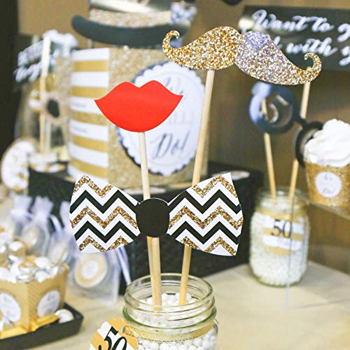 50Th Anniversary - Photo Booth Props Kit - 20 Count #TOP3