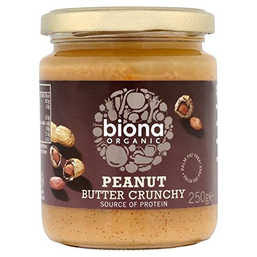 Biona Organic Peanut Butter Crunchy With Salt 250g-2 Pack