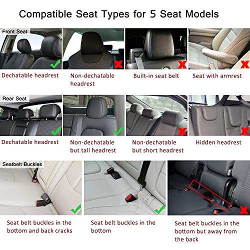 Giant Panda Rear Car Seat Cover Luxury Faux Leatherette Bench Seat Cushion Cover Solid Black, Fit Most Cars Suv Pick-Up Trucks #TOP4