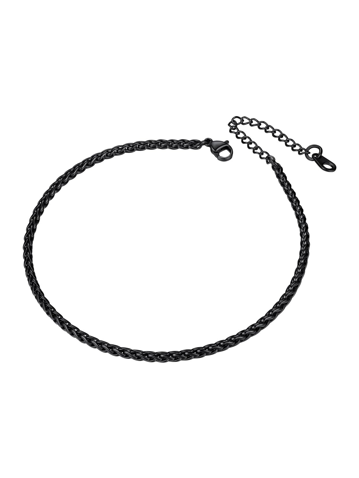 Richsteel Chaîne de Cheville Femme Fille,Bracelet Cheville Chaine de Pied en Or/Acier Inoxydable Maille 3mm/6mm Figaro/Corde/Cubaine Réglable 25+5 cm,Bijoux de Cheville pour Femmes et Filles