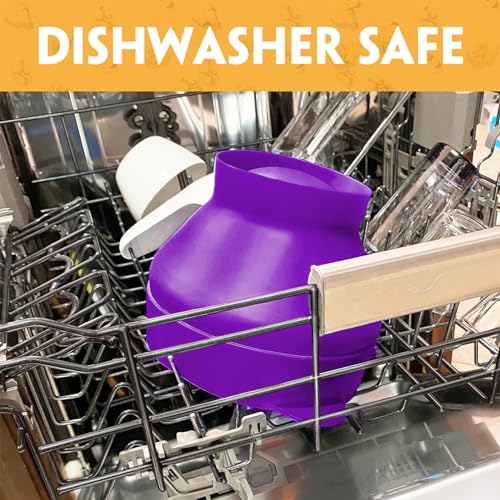 Image of The Original Korcci Microwaveable Silicone Popcorn Popper, Microwave Popcorn Popper, Collapsible Microwave Popcorn Maker Bowl, No Oil Needed, Use In Microwave, Dishwasher Safe (Purple)