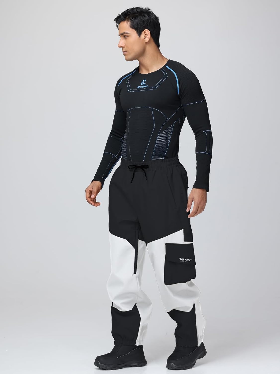 Womens Ski Pants Mens Waterproof Insulated Baggy Snow Pants Loose Cargo Pants Snowboard Pants Winter Outdoor - Image 5