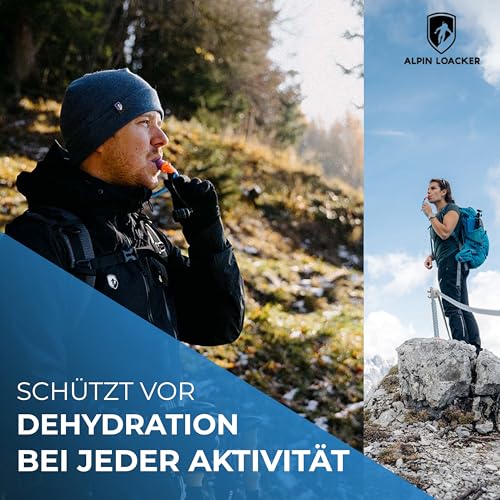ALPIN LOACKER Outdoor Trinkblase mit Trinkschlauch für Sport und Outdoor I super leichte Wasserblase und Trinkbeutel zum Wandern I Trinksystem BPA frei – Bild 5