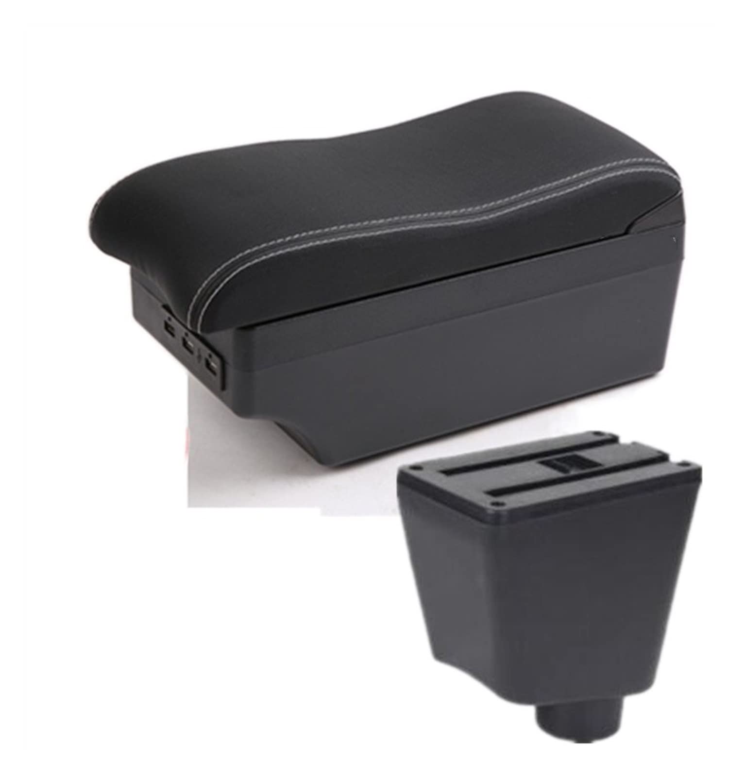 For Renault For Captur For Clio 4 Car Armrest Box Car Accessories Storage Box Holder Ashtray USB 2015-2018(C3 7 USB)
