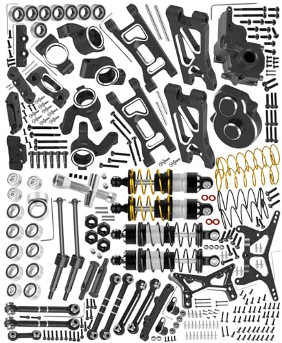 RCYouHott - RCYouHott RC Upgrades Part for 1/24 1/28 Micro-B/Micro-T 2S 2WD,Suspension Arms/Caster Block/Steering Blocks/Rear Stub Axle Carriers/Mount/RC Shocks/Shock Mounts/Drive Shaft/Links/Gearboxes,Black