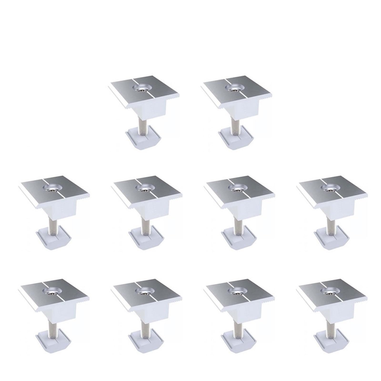 Morsetto for staffa fotovoltaica regolabile | Clip di fissaggio centrale e terminale for pannello solare adatta a pannelli da 30/35/40 mm(10PCS 45mm Mid Clamp)