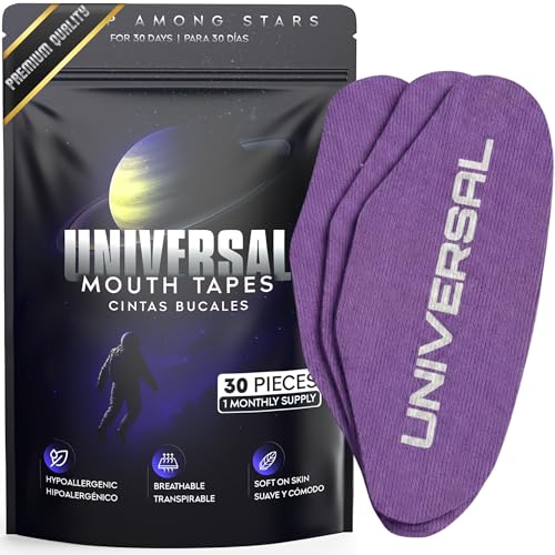 UNIVERSAL Tiras Bucales para Dormir Antirronquidos | Cinta Bucal Anatómica con Adhesivo Hipoalergénico para Pieles Sensibles | Mejora la Respiración y el Descanso | Mouth Tape for Sleeping | Tapabocas