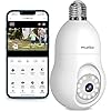 LaView 4MP Bulb Security Camera 2.4GHz,360° 2K Security Cameras Wireless Outdoor Indoor Full Color Day and Night, Motion Detection, Audible Alarm, Easy Installation, Compatible with Alexa