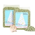 BUCATSTATE Hamster Paper Bedding, 900g Dust-Free and Odor Control Paper Litter for Syrian Dwarf Hamsters Gerbils Mice Lemming Degus Reptile Birds (Green)