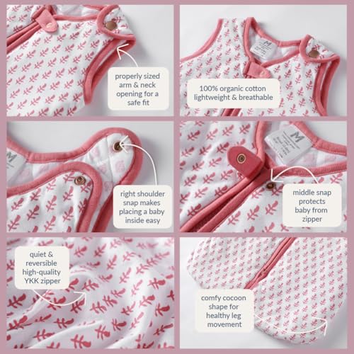 Image of Malabar Baby Baby Sleeping Sack, TOG 2.2 Cotton Wearable Blankets Baby Sleeping Bags for Newborn Infant Toddler Shower Gift
