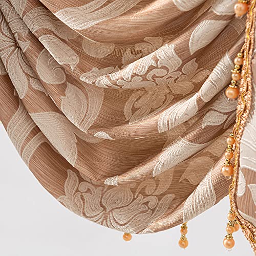 Napearl ZSBQ-SMT303-CM-70X40 Waterfall Valance For Windows-Damask Valance thumb #4