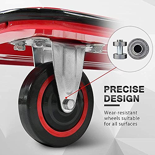 Wellmax Grocery Shopping Cart Bundle W/ 330Lbs Foldable Platform Cart #TOP7