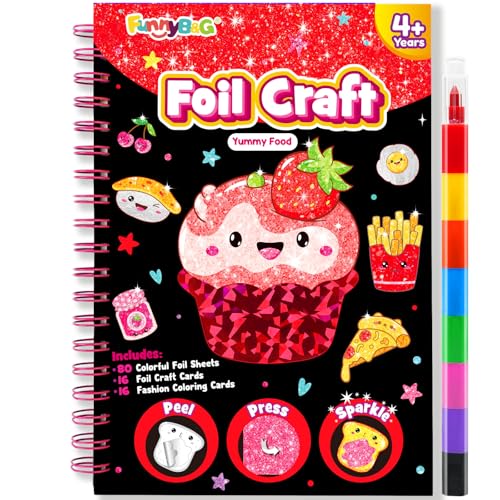 FUNNYB&G Foil Art Crafts for Kids Ages 4-8: Mother's Day 2026, Birthday Gift for Girls, Art and Crafts...