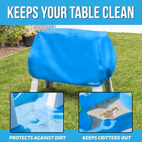 GoSports Universal Kids Water Table Cover - Anti-UV, Waterproof - Fits up to 41 x 25 x 34 Inches - Cover ONLY - Blue by GoSports - Used condition - Image 4