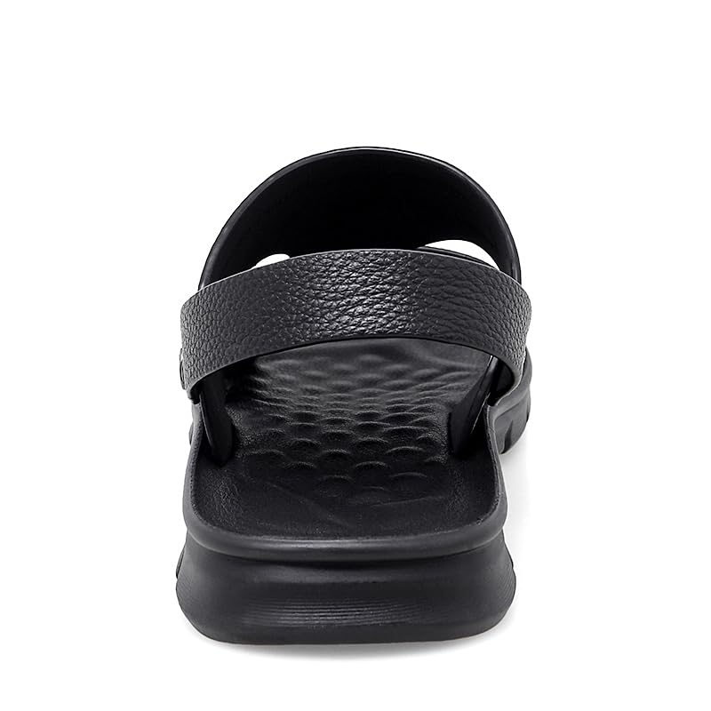 Mens Sandals Leather Anti Slip, Breathable Casual Beach Fisherman Sandal Slip on Open Toe Slipper Dual Use for Outdoor Beach Walking Driving2