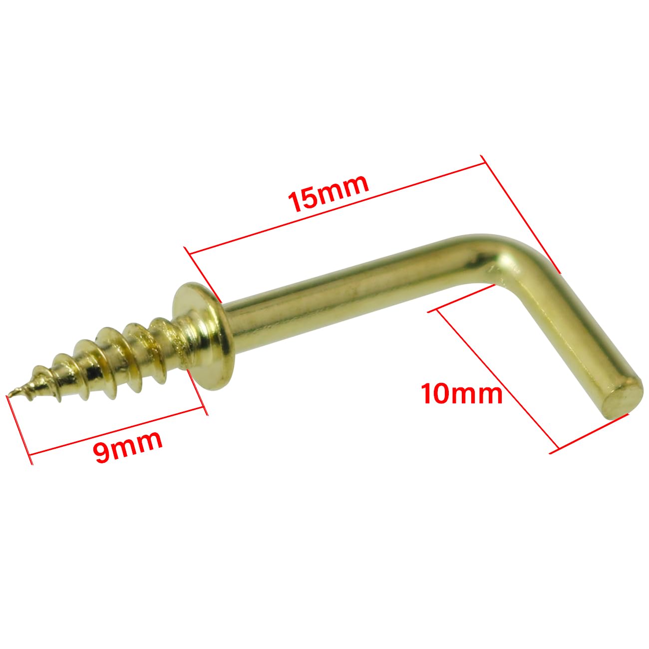 Amazon | FMHXG L型ネジ 50個 5/8インチ - 25x10mm フックにゴールド