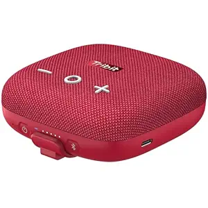 Tribit StormBox Micro 2 Portable Speaker: 90dB Loud Sound Deep Bass IP67 Waterproof Small Speaker Built-in Strap, 12H Playtime Long Battery 120ft for Outdoor Camping Biking (Red)