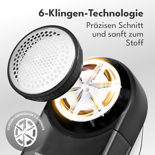 LEBENLANG Fusselrasierer Elektrisch 2000mAh - Inkl. LED Anzeige & Reinigungspinsel I Bis zu 2h Laufzeit I Fuselrasier Elektrisch Entfussler für Kleidung