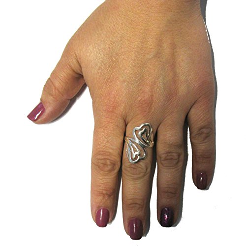 Bague en argent massif 925 double coeurs : le cadeau d'amour idéal
