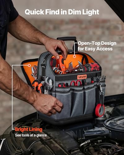 Sac de rangement d'outils VEVOR ouvert pour protéger votre matériel