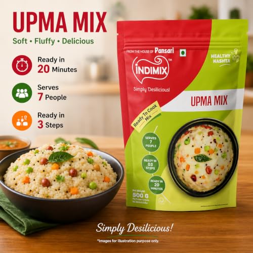Image of INDIMIX Ready to Cook Upma Mix 500 g | From the house of Pansari
