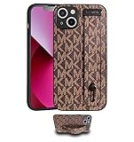 Omaskar Designer Case Compatible for iPhone 13, Luxury Classic Retro Pattern with Hand Strap Kicksta