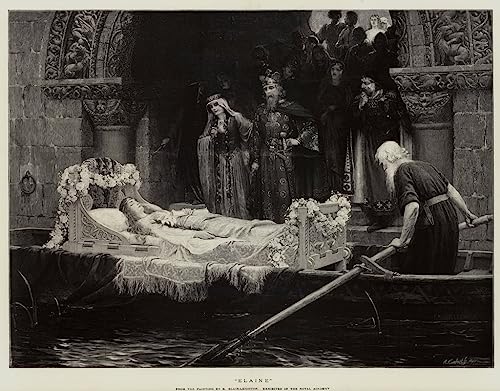 Affiche Elaine par Edmund Blair Leighton impression d'art sur toile de 60x90cm