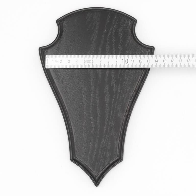 Generisch 5 Stück REH Trophäenschilder Spitz Eiche dunkel groß AF 21 cm x 13 cm