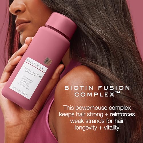 Image of Kristin Ess Biotin Shampoo - Sulfate Free + Color Safe - Promotes Healthy Hair Growth, Strengthens + Nourishes Dry Damaged Hair - Anti-Breakage Fortifying Biotin Repair Shampoo for Volume - Vegan