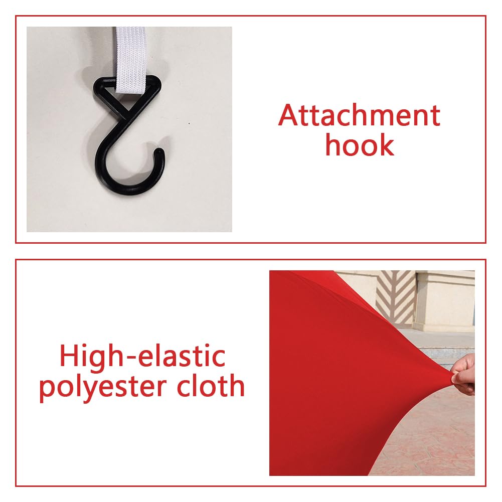 BHIEE Telo Coprimoto Elastico Traspirante per Interni per Scooter Vespa Motorino Motocicletta Motocross, 245 x 104 x 125 cm, Rosso