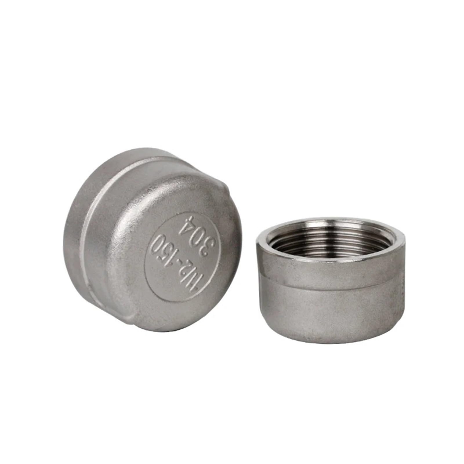 1pc BSPT DN8 DN10 DN15 DN20 DN25 DN32 DN40 DN50 Pipe Cap Female Stainless Steel SS304 Threaded Pipe Cover Cap For Pipe(2")