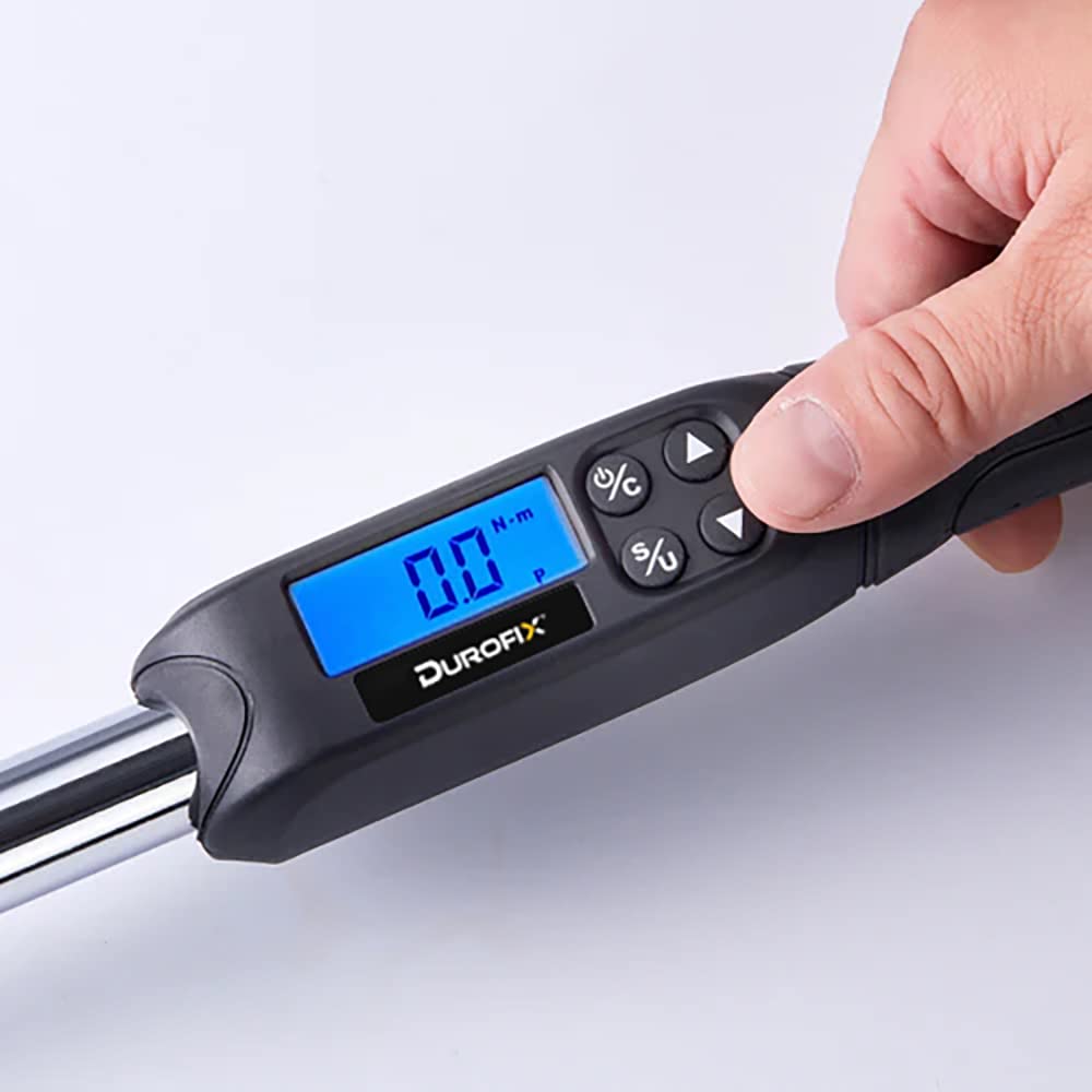 Durofix RM607-4 1/2" Digital Torque Wrench (20-200 Nm) with Buzzer, Vibration & Flash Notification, Black, 1/2" Square - Image 4