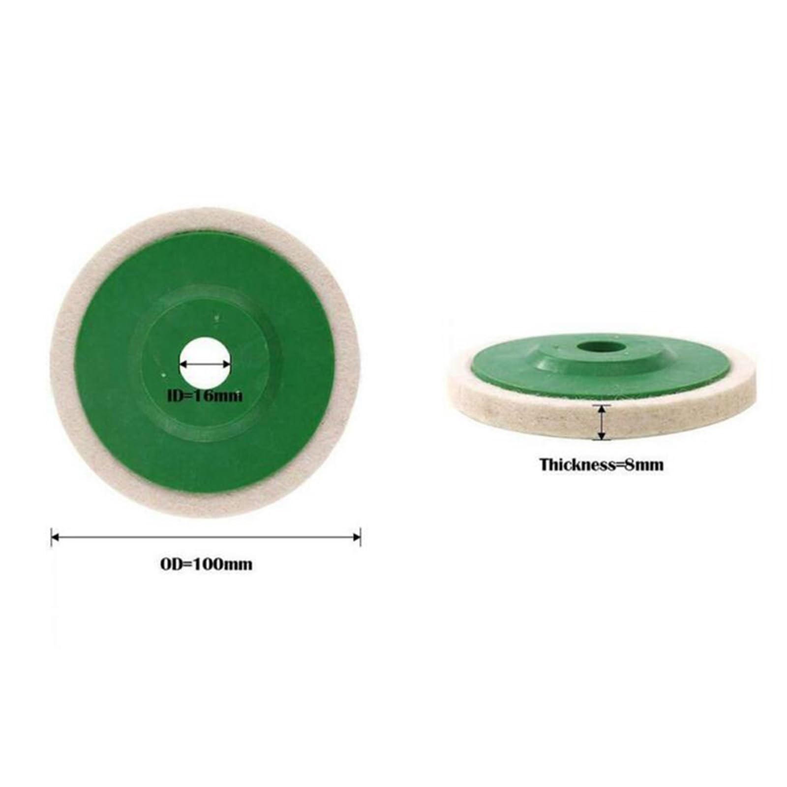 Dischi Lamellari Ruota per Lucidatura in Lana Tamponi per Lucidatura Ruota per Smerigliatrice Angolare Disco per Lucidatura in Feltro/10Pcs