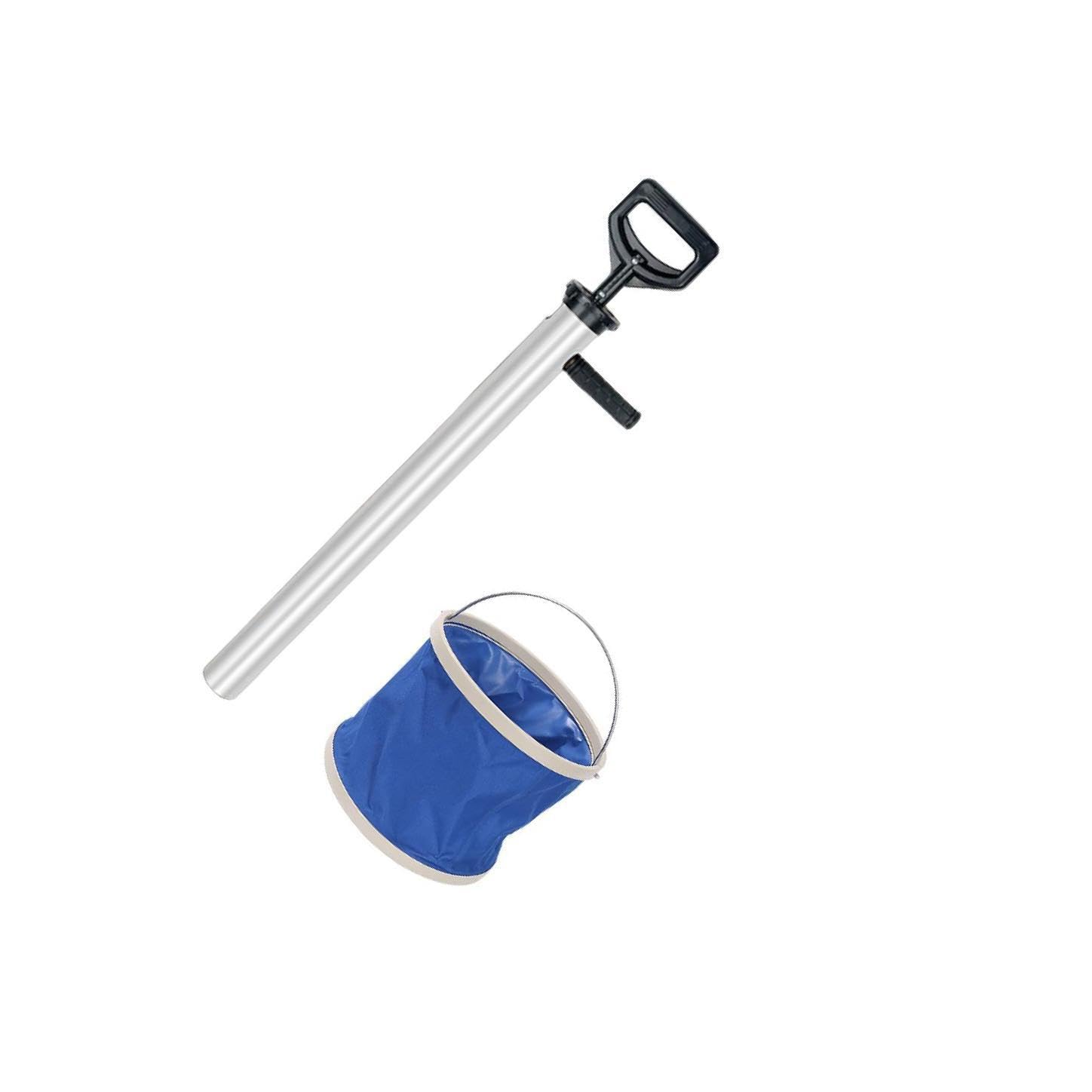 Herramienta práctica para la Captura de mariscos, Bomba de camarones Duradera, de Acero Inoxidable, para en Exteriores y Limpieza, Extractor de, Negro Plata, 92 centímetros