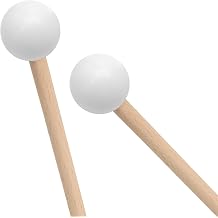 Luomorgo Steel Tongue Drum Mallets, White, 1 Pair Percussion Mallet