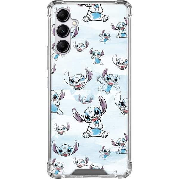 Skinit Clear Phone Case Compatible with Galaxy A14 5G - Officially Licensed Disney Lilo and Stitch Pattern Design
