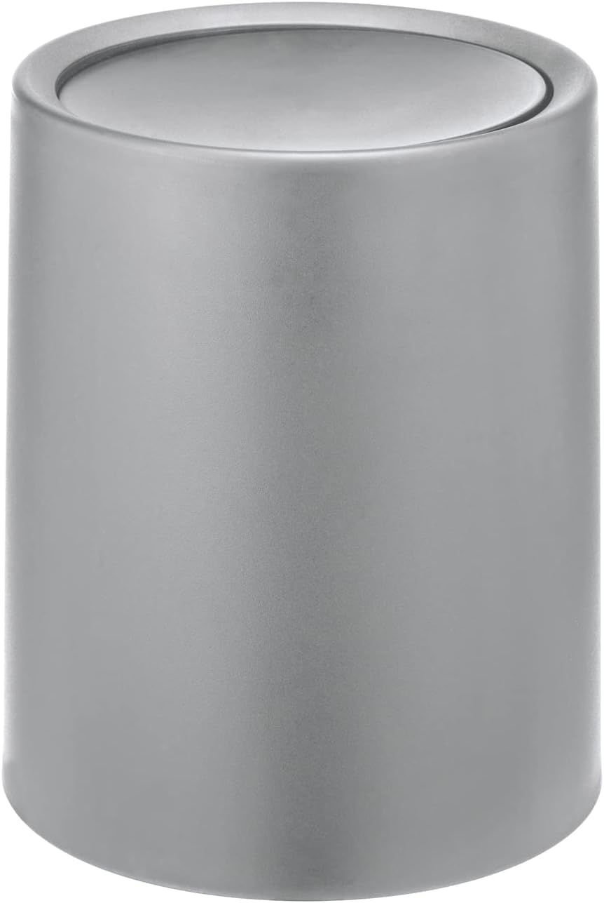 Schwingdeckel-Eimer 5 L - Grau, Geruchshemmend Mit Verchromtem Deckel