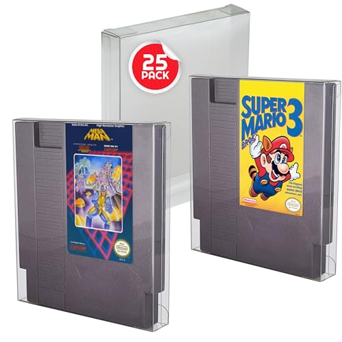 Boîtier de protection NES lot de 25 boîtes transparentes PET 0.40mm pour cartouche de jeu vidéo