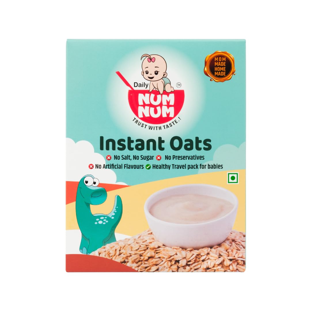 NUM NUM Organic Instant Oats | No Salt, No Sugar Oatmeal Cereals | Healthy First Solids Baby food cereal | No Milk Powder | 200g pack (B09RB533Y2) Amazon Price History, Amazon Price Tracker