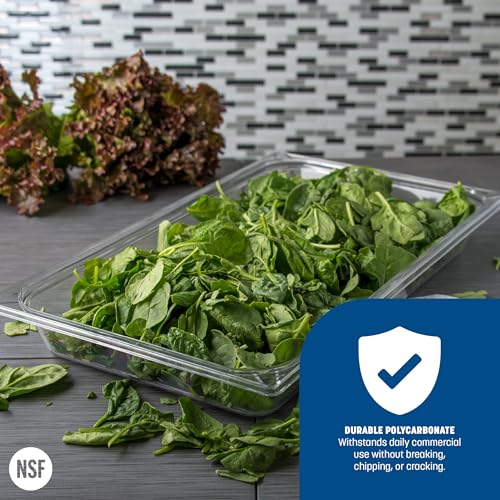 Gastronomes en polycarbonate GN 1/1 Utopia transparents pour buffet de restaurant