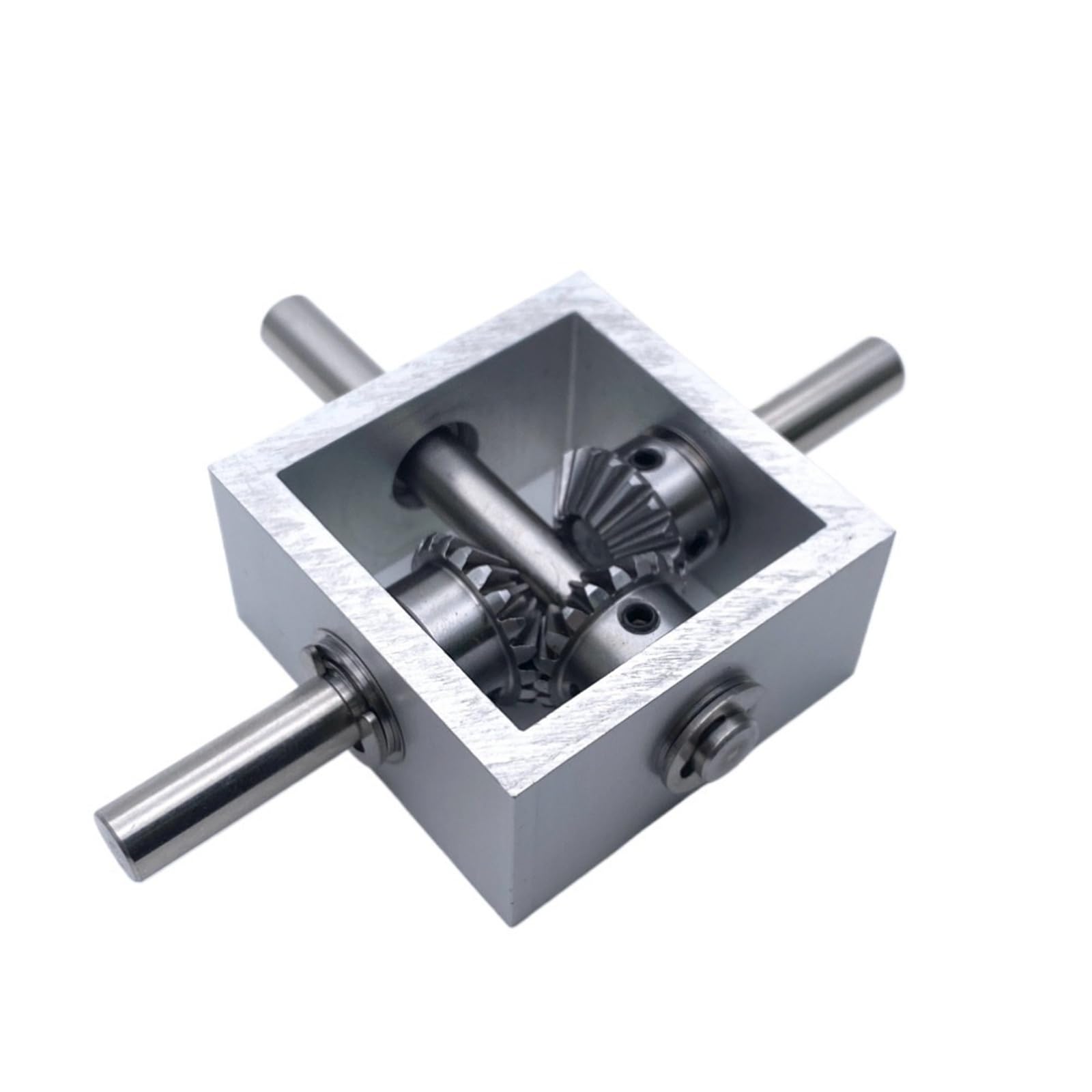 Angle Steering 1 to 1 Right Angle Corner Device One in Two Out Commutator Bevel Gear Reversing Reduction Gearbox 6mm 8mm Shaft Driving Change(8mm Shaft)