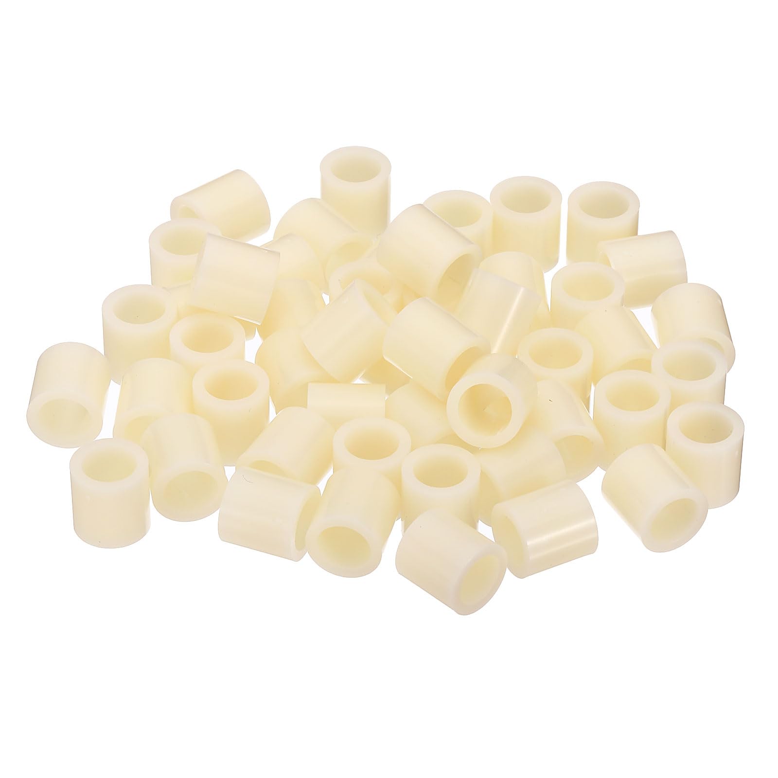 PATIKIL M8 Round Spacer Washer Set, 100 Pcs 8.2mm ID, 12mm OD, 12mm Length Plastic Standoff for M8 Screws