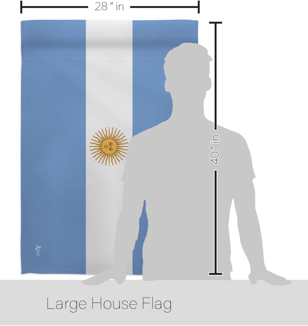 Americana Home & Garden Argentina House Flag Regional Nation International World Country Particular Area Decoration Banner Small Garden Yard Gift Double-Sided, Made in USA