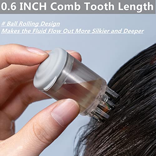Myld Scalp Applicator Comb, Portable Hair Oil Applicator Bottle, Hair Comb For Scalp Massager And Hair Growth Care, Head Fluid Brush For Essential Oil, Stainless Steel Rolling Ball Design #TOP2