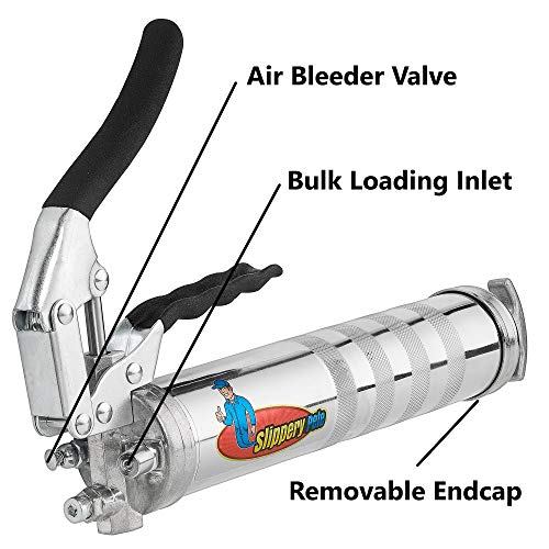 Slippery Pete Pistol Grip Grease Gun - Long Lasting Heavy Duty Steel Construction - Lubricate Tractors, RV's and Cars - Uses 14 Ounce Grease Cartridges - Thumbnail 2
