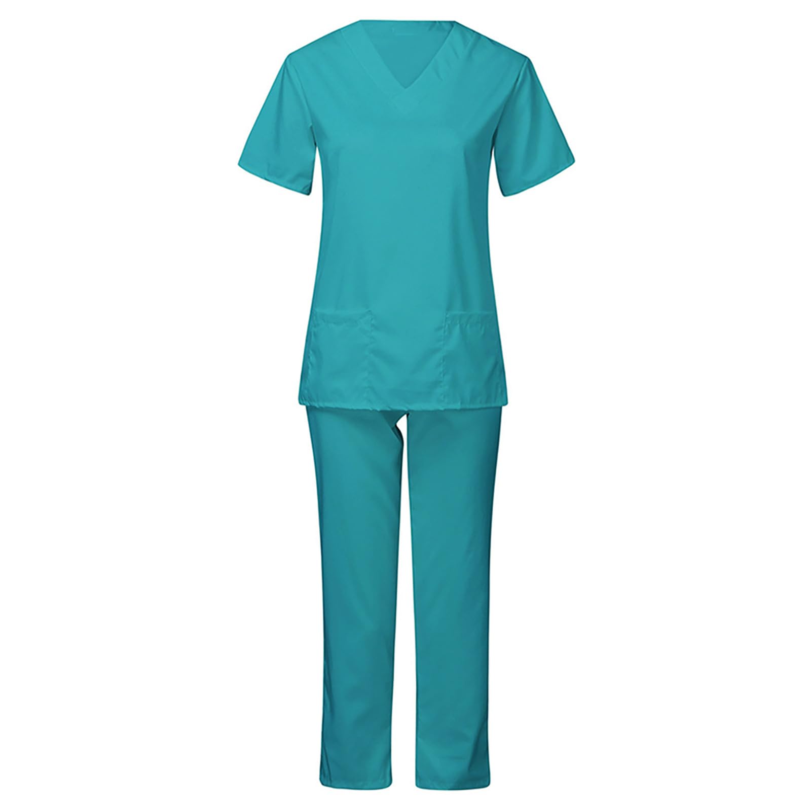 TARIENDY Nurse Uniforms Women Set Scrubs Stretch Solid Color Medical Nursing Uniform V Neck Top and Pants Medical Scrubs