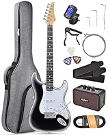 Effortless Start: The comfortable C-shaped maple neck is designed for first-time players, offering an easy grip and smooth fretting from day one, making your musical journey begin with confidence and ease. Ready-to-Play Bundle: Everything you need is...
